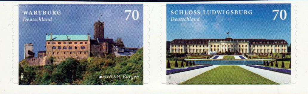 Burgen und Schlösser 2017, inkl. Europa- marke, sk