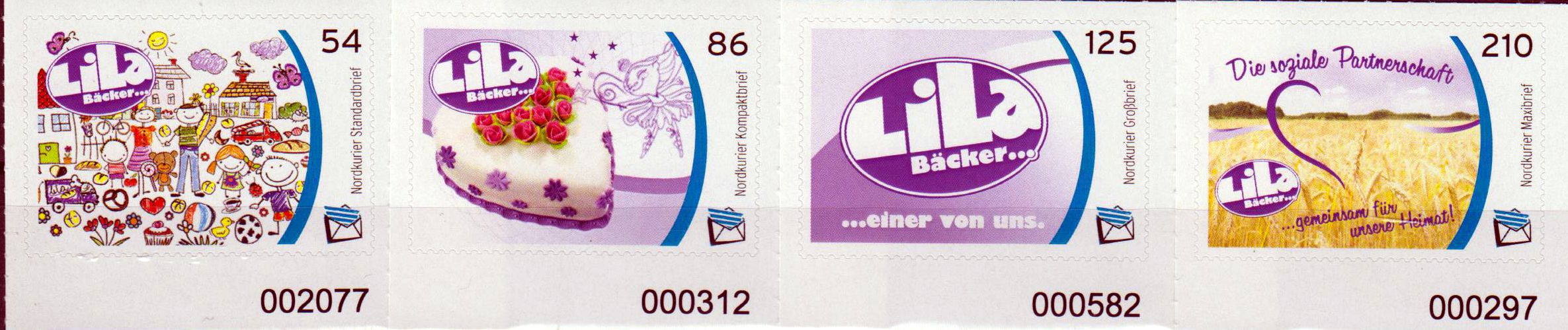 Lila Bäcker - gemeinsam für unsere Heimat! 2015 sk Eckrandstück mit Bogennummer