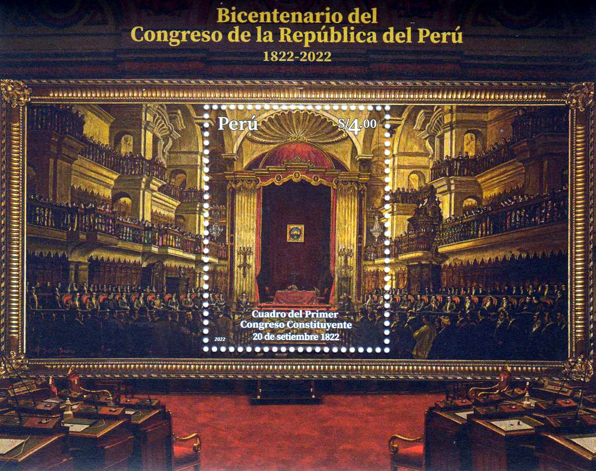 Block: 200 Jahre Kongress der Republik Peru