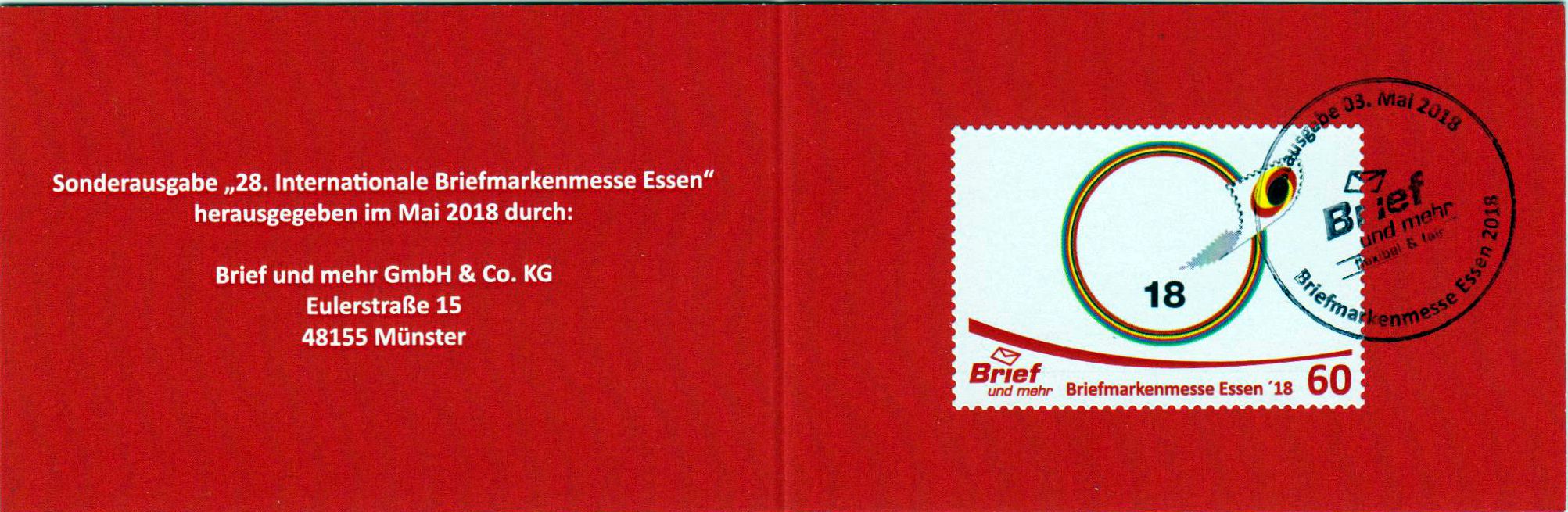 Briefmarkenmesse Essen 2018, gestempelt