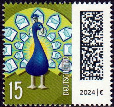 Dauer: Briefpfau (15ct) 2024