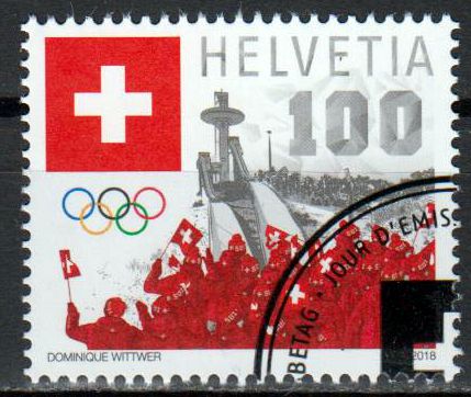 Swiss Olympic 2018, gestempelt