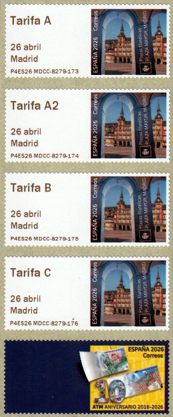Plaza Mayor 2026, mit Zierfeld (ES26500)