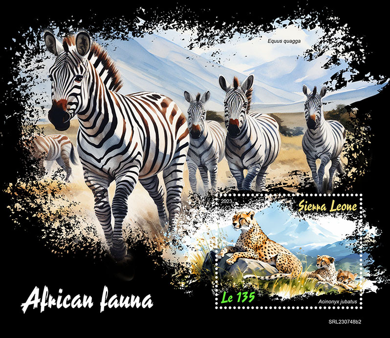 Block: Afrikan. Fauna 2023 II, Zebras