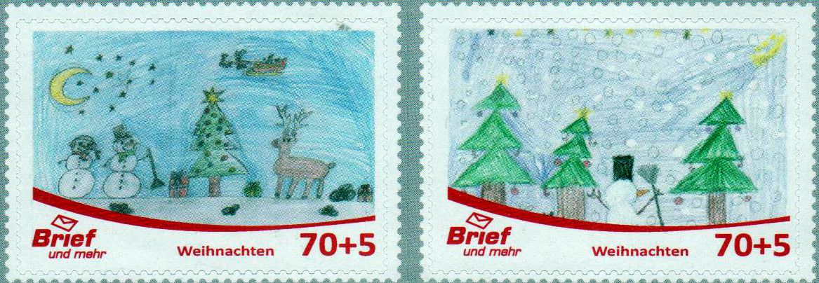 Kinderlachen, Weihnachtsspenden- marken 2019, gestempelt