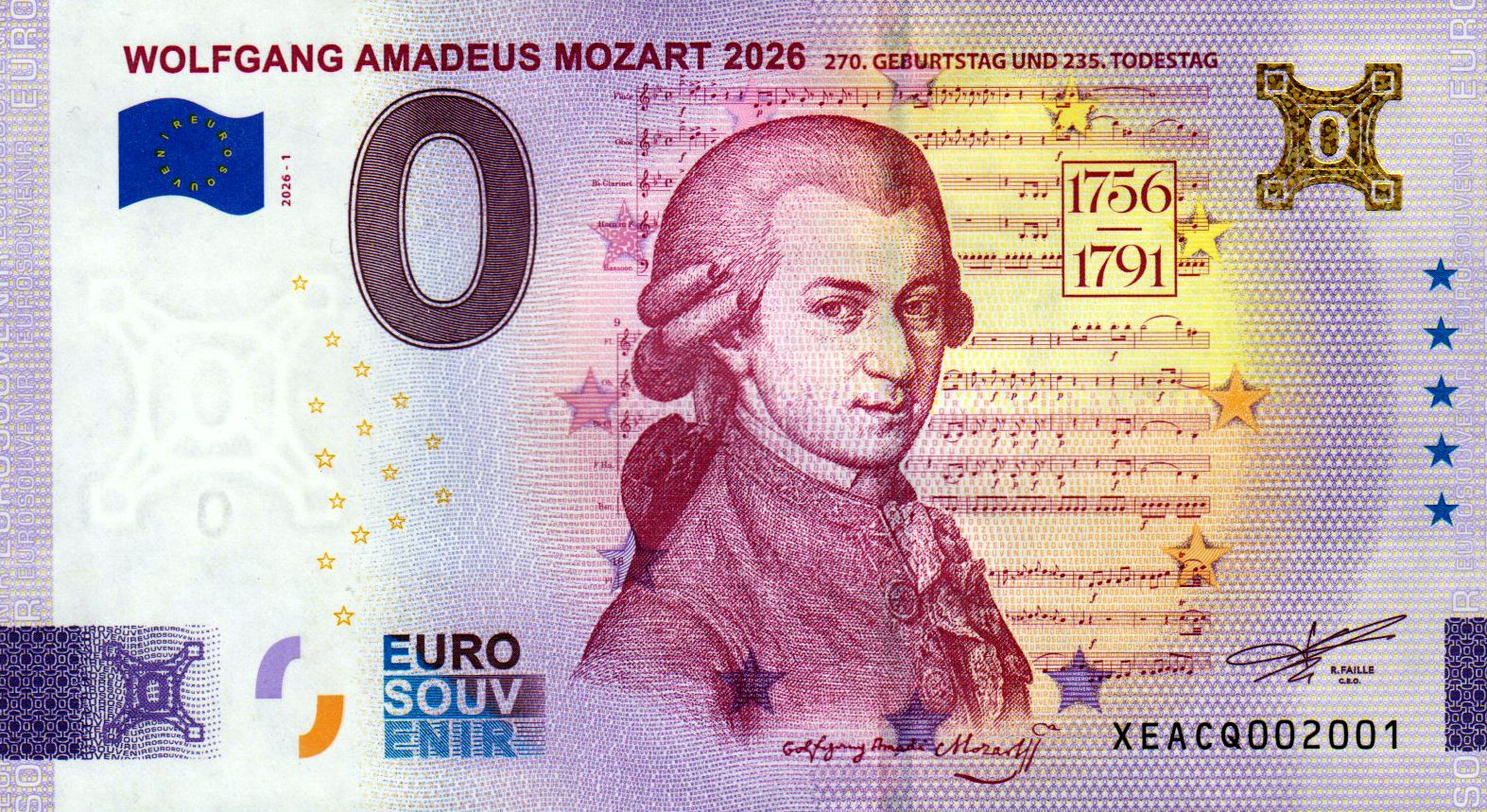 Wolfgang Amadeus Mozart 2026-1 Gold