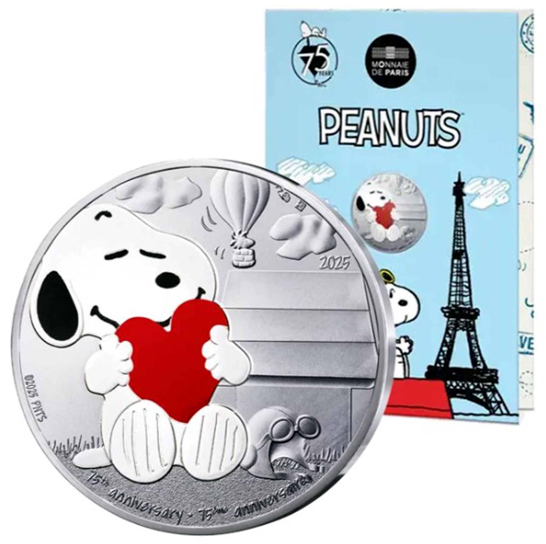 10 Euro - 75 Jahre Snoopy 2025, Monnaie de Paris, 333er Silber