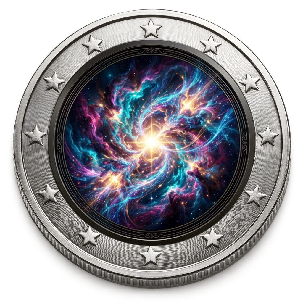 2 Euro Münze coloriert "Space - Nebula Energy" 2026