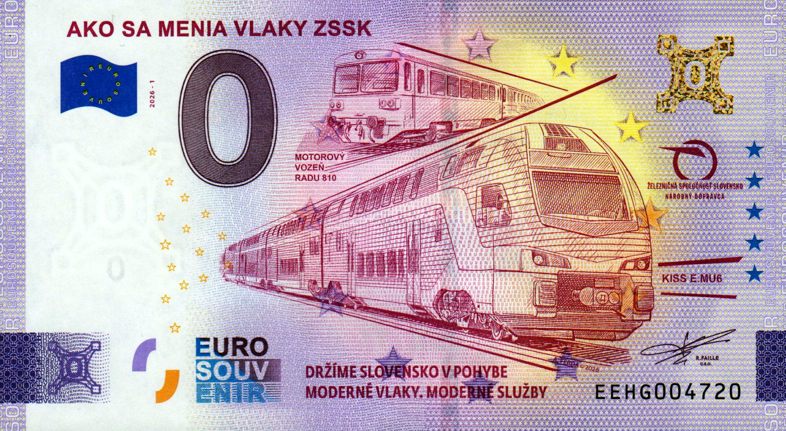 Ako sa Menia Vlaky ZSSK 2026-1, Gold