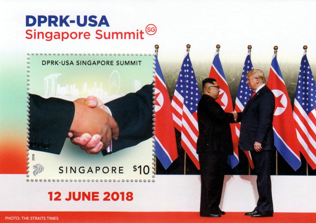 Block: USA - Nord Korea Gipfel 2018,  Handschlag zwischen Präsidenten