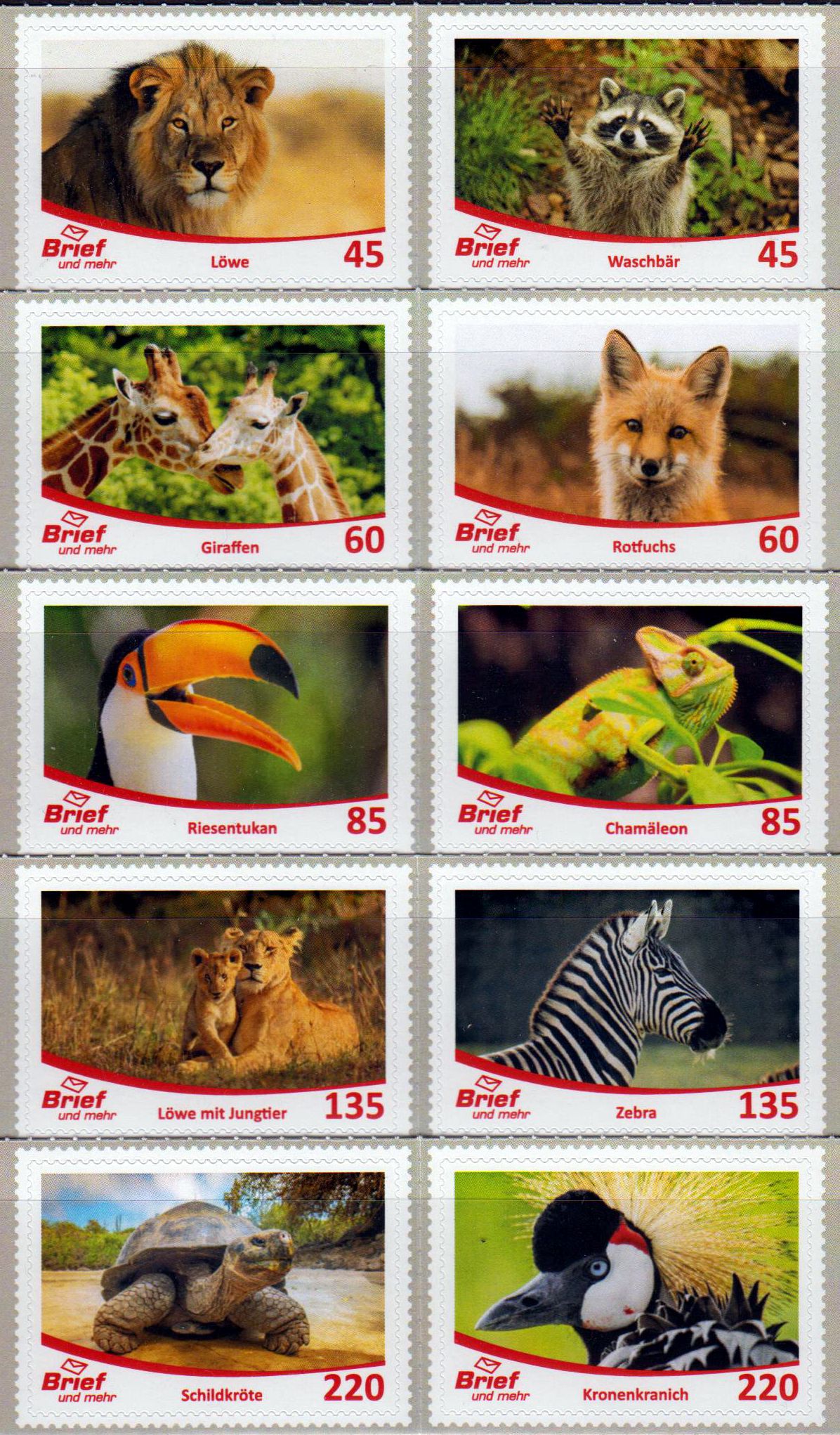Zootiere 2018, gestempelt