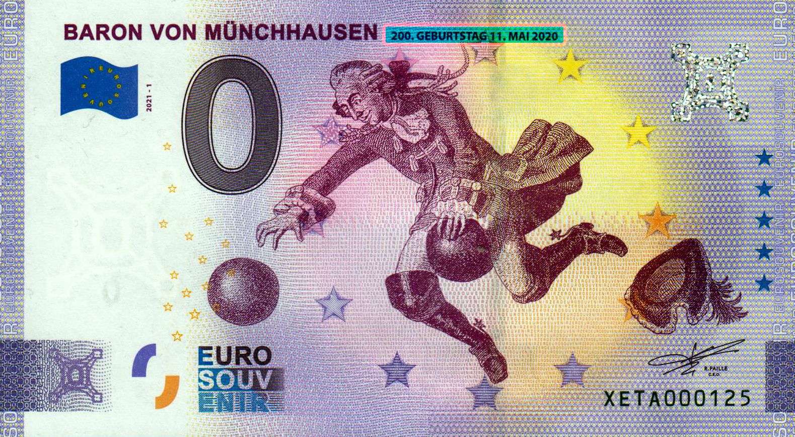 Baron von Münchhausen 2021-1, Fehldruck "200. Geburtstag", Classic