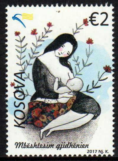 Stillen aufrechterhalten, Mutter m. Baby