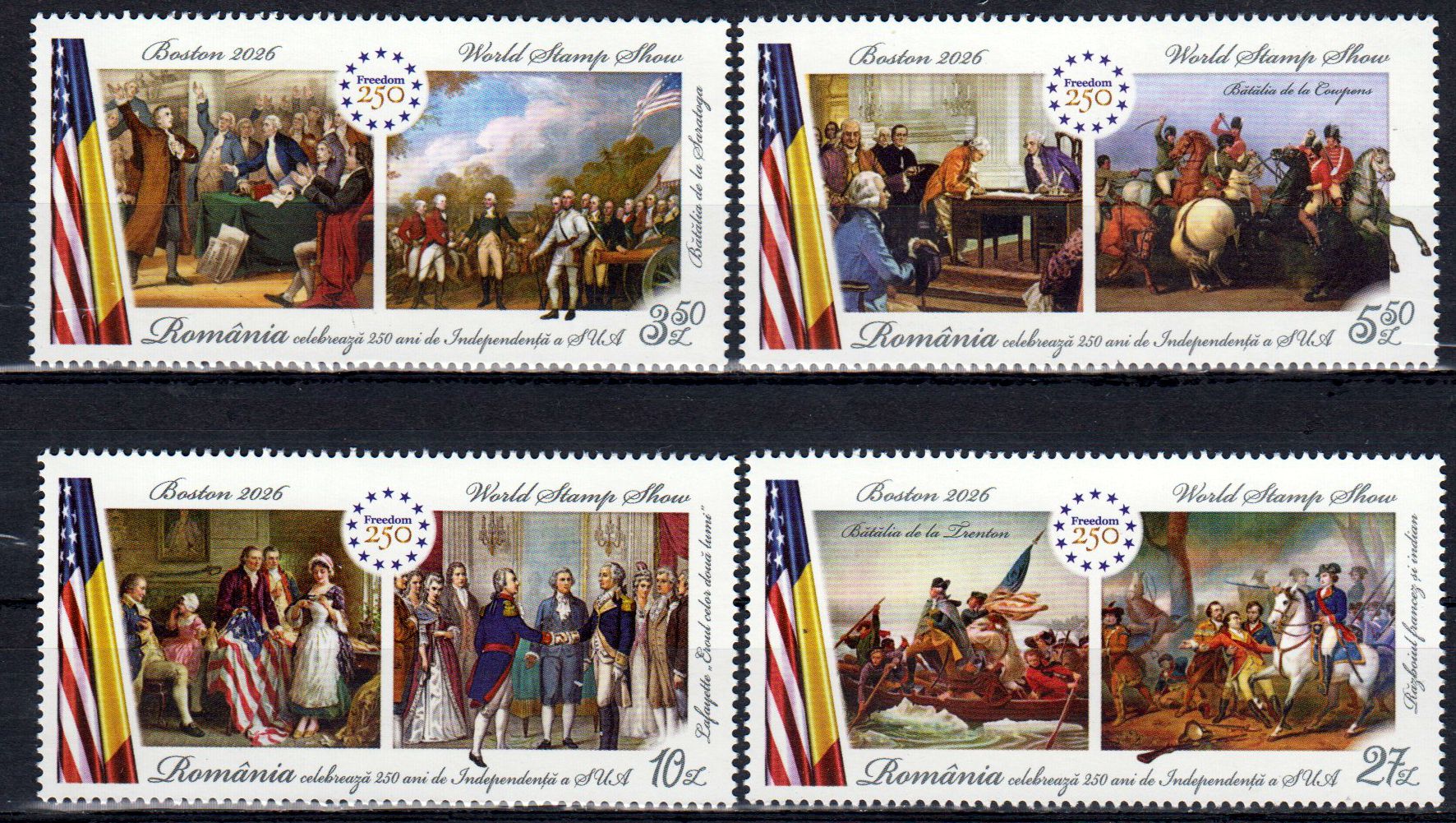 Briefmarken Weltaustellung Boston 2026