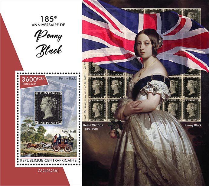 Block: Penny Black I 2024, Marke auf Marke