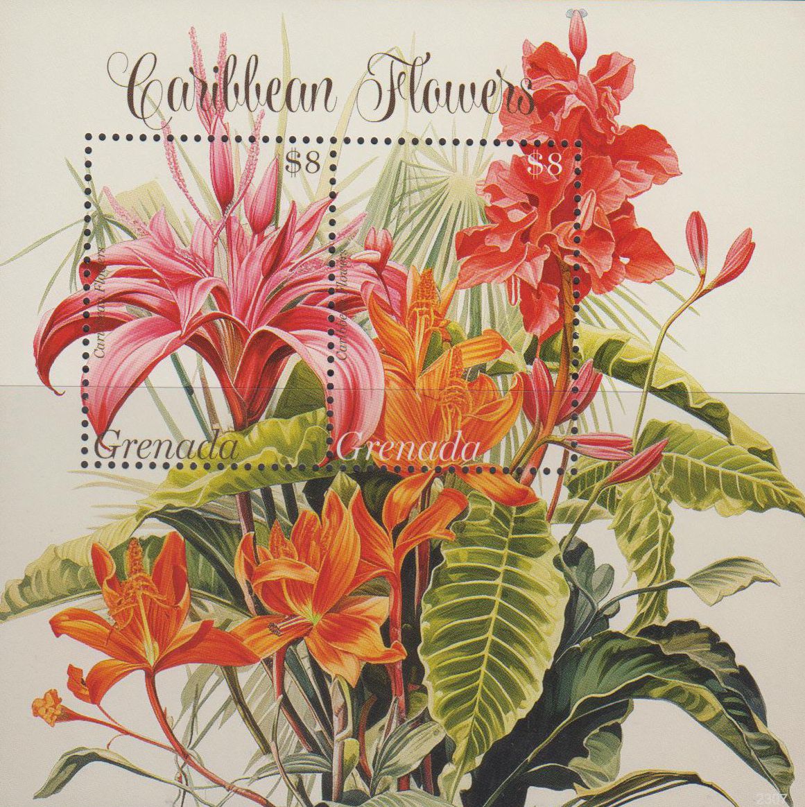 Block: Blumen der Karibik 2023