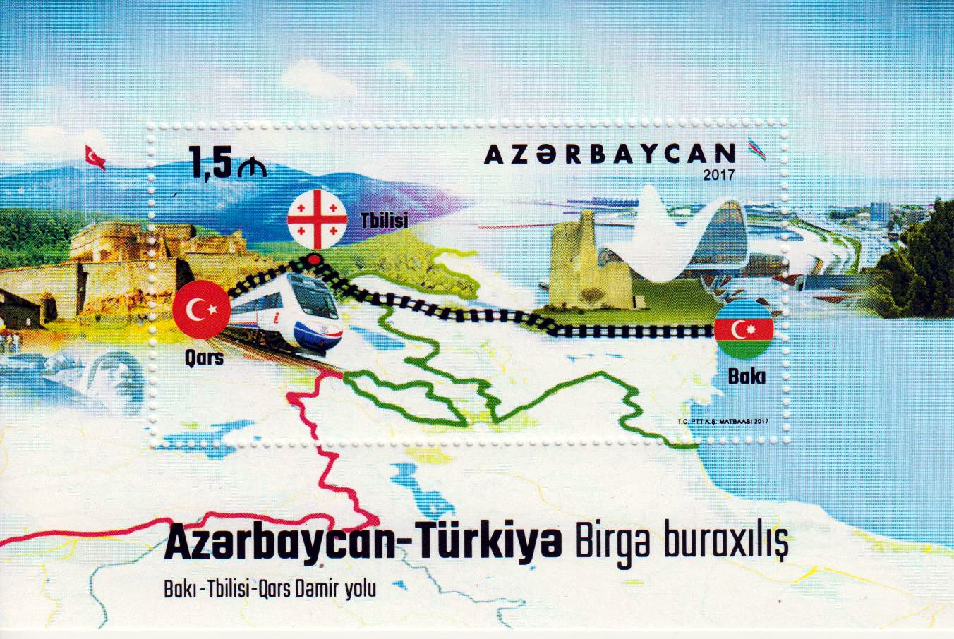 Block: Eisenbahnlinie Barku-Tiflis-Kars