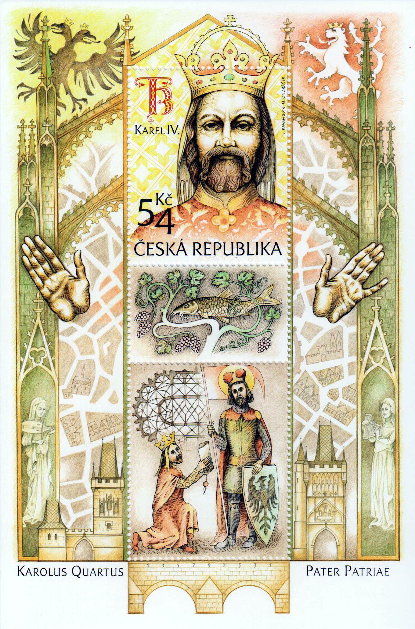 Block: Karl IV, korrekter Schriftzug