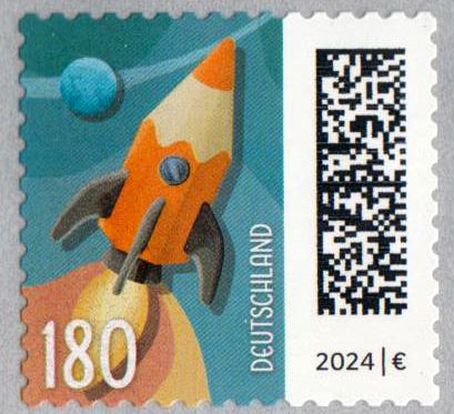 Dauer: Raketenpost 2025, sk von Rolle, ohne rückseitiger Zählnummer