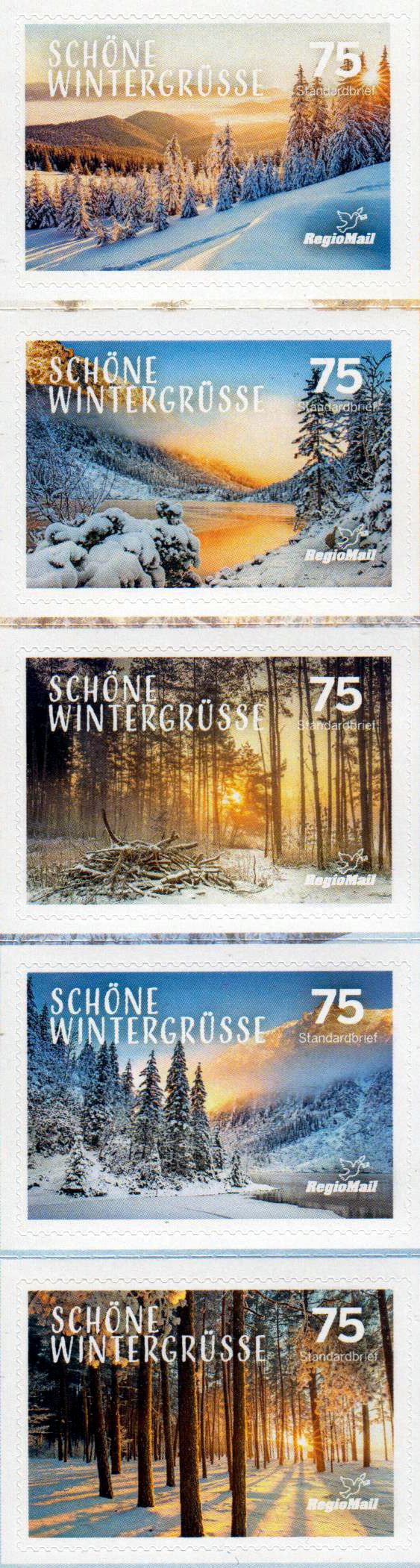 Schöne Wintergrüße 2021, gestempelt