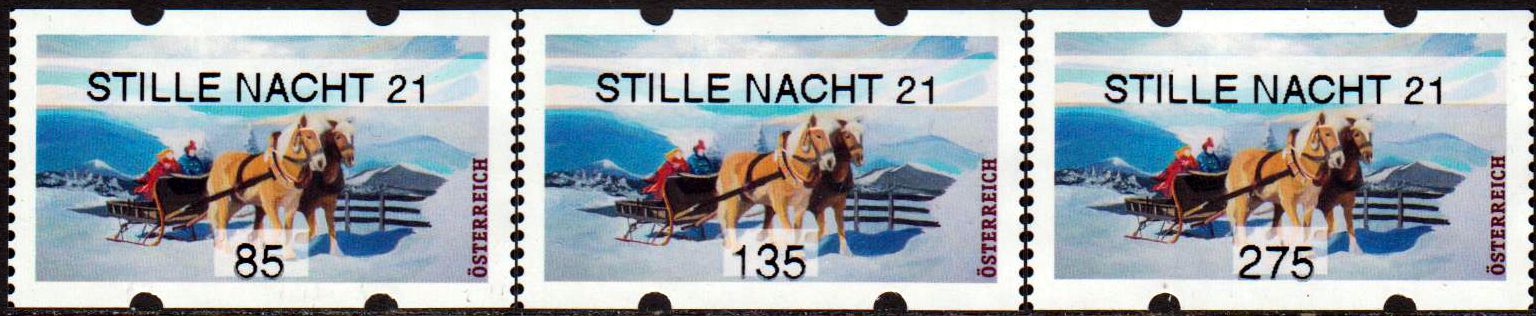 Weihnachten 2021, Schlitten "Stille Nacht 21"