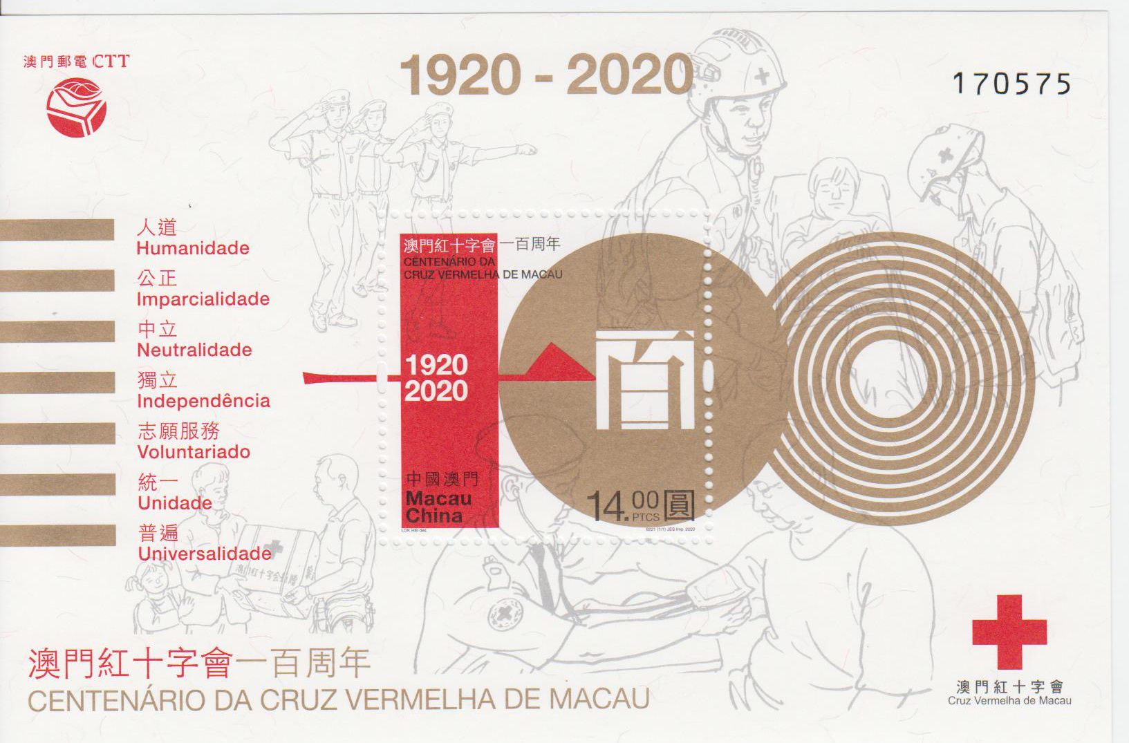 Block: 100 Jahre Rotes Kreuz 2020