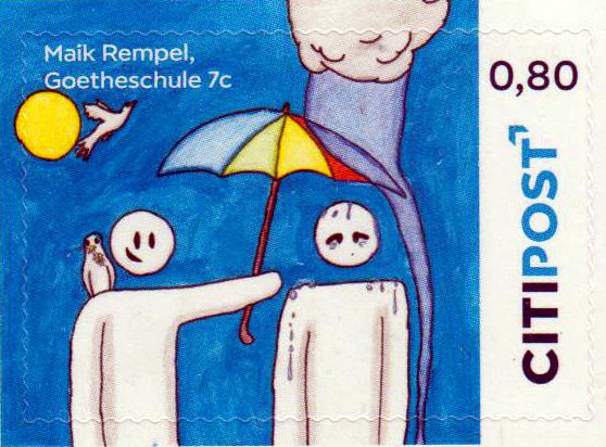 Friedensbotschaft 2023, gestempelt
