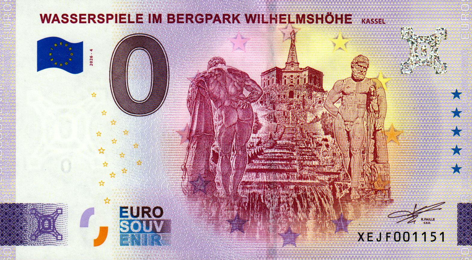 Wasserspiele im Bergpark Wilhelmshöhe Kassel 2026-4, Silber