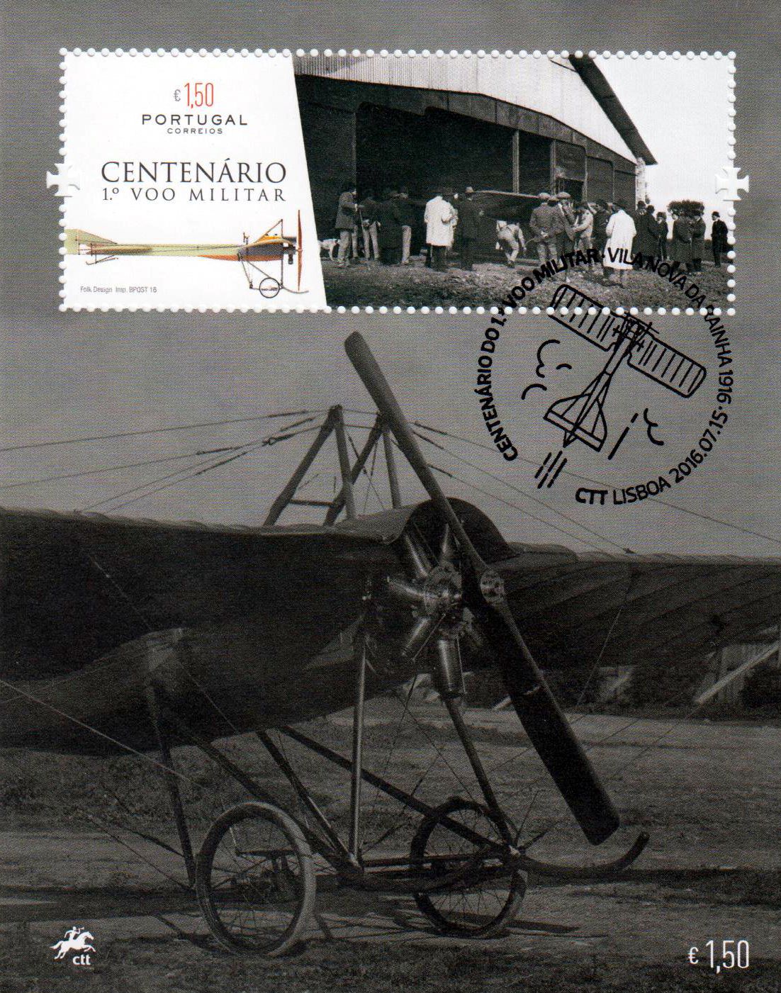 Block: 1. Militärflug, Flugzeug, gestempelt