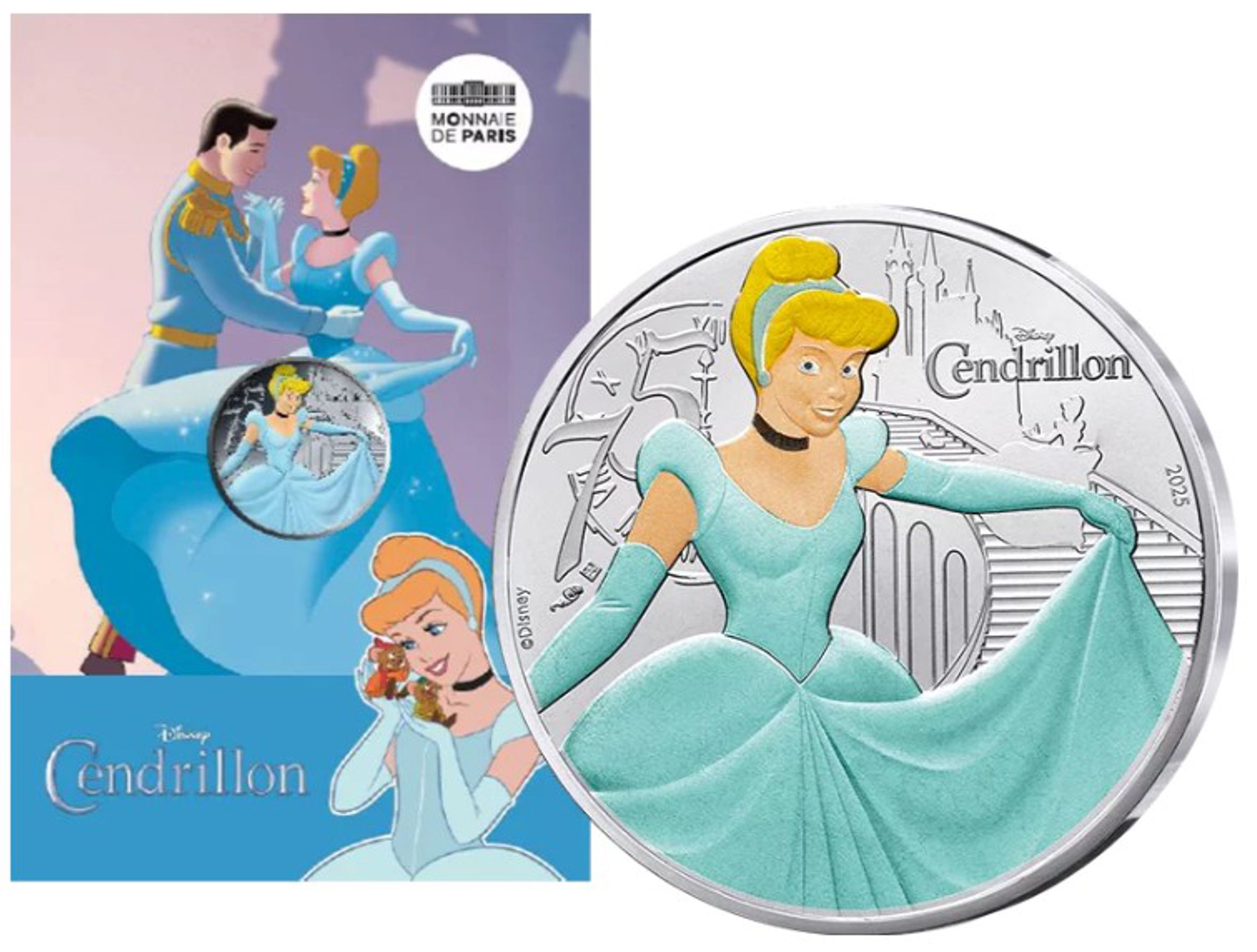 10 Euro Disney Classics - 75 Jahre Cinderella 2025 - Monnaie de Paris - 333er Silber