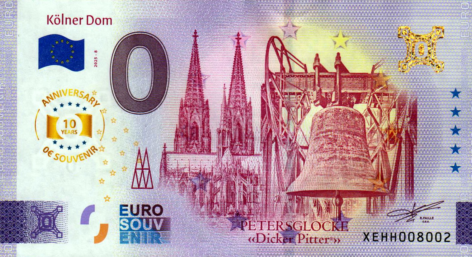 Kölner Dom - Petersglocke "Dicker Pitter" 2025-8 Anniversary