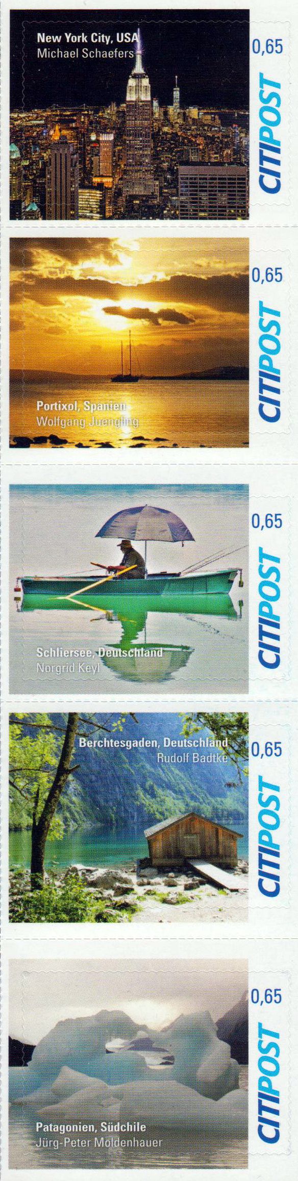 Urlaubsbriefmarken 2018, gestempelt