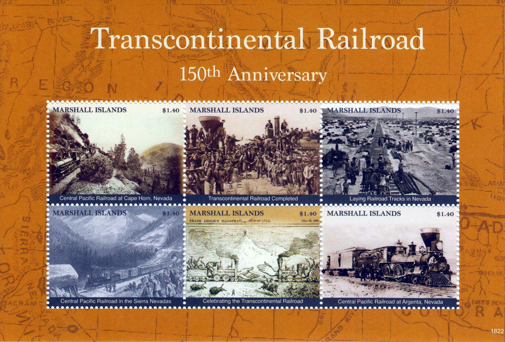 150 Jahre transkontinentale Eisenbahnlinie, Eisenbahn, Landschaft