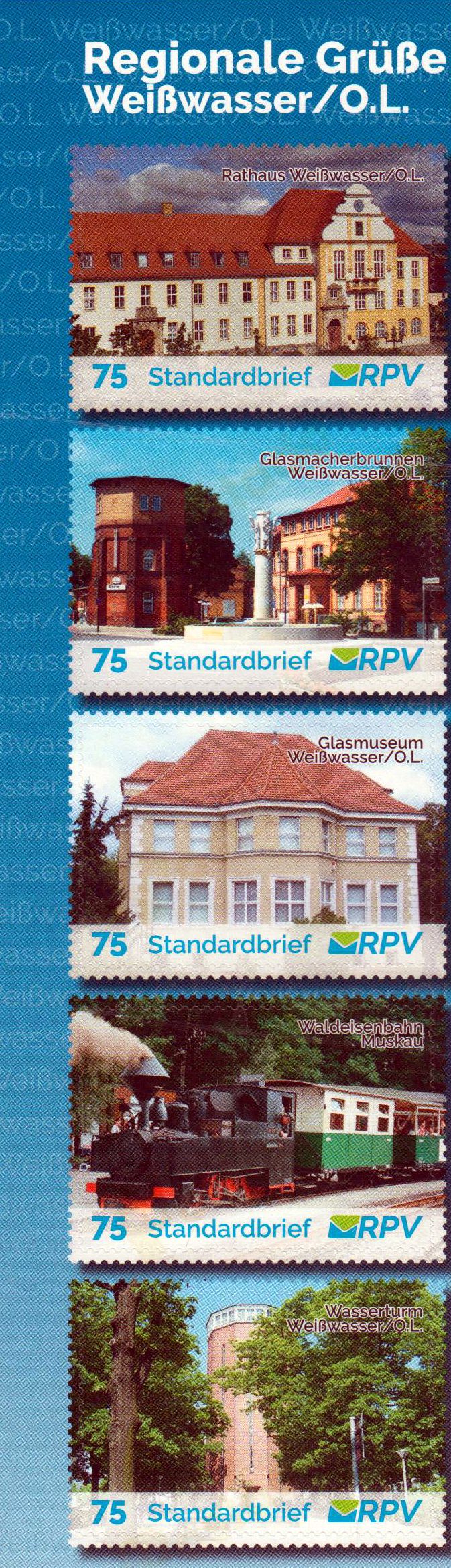 Regionale Grüße 2019, Weißwasser, gestempelt