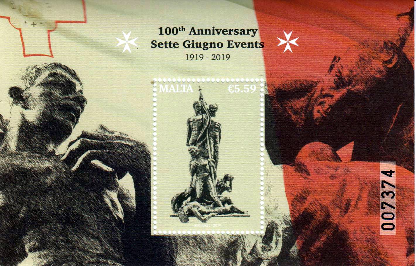 Block: 100 Jahre Sette Giugno Events, Statue