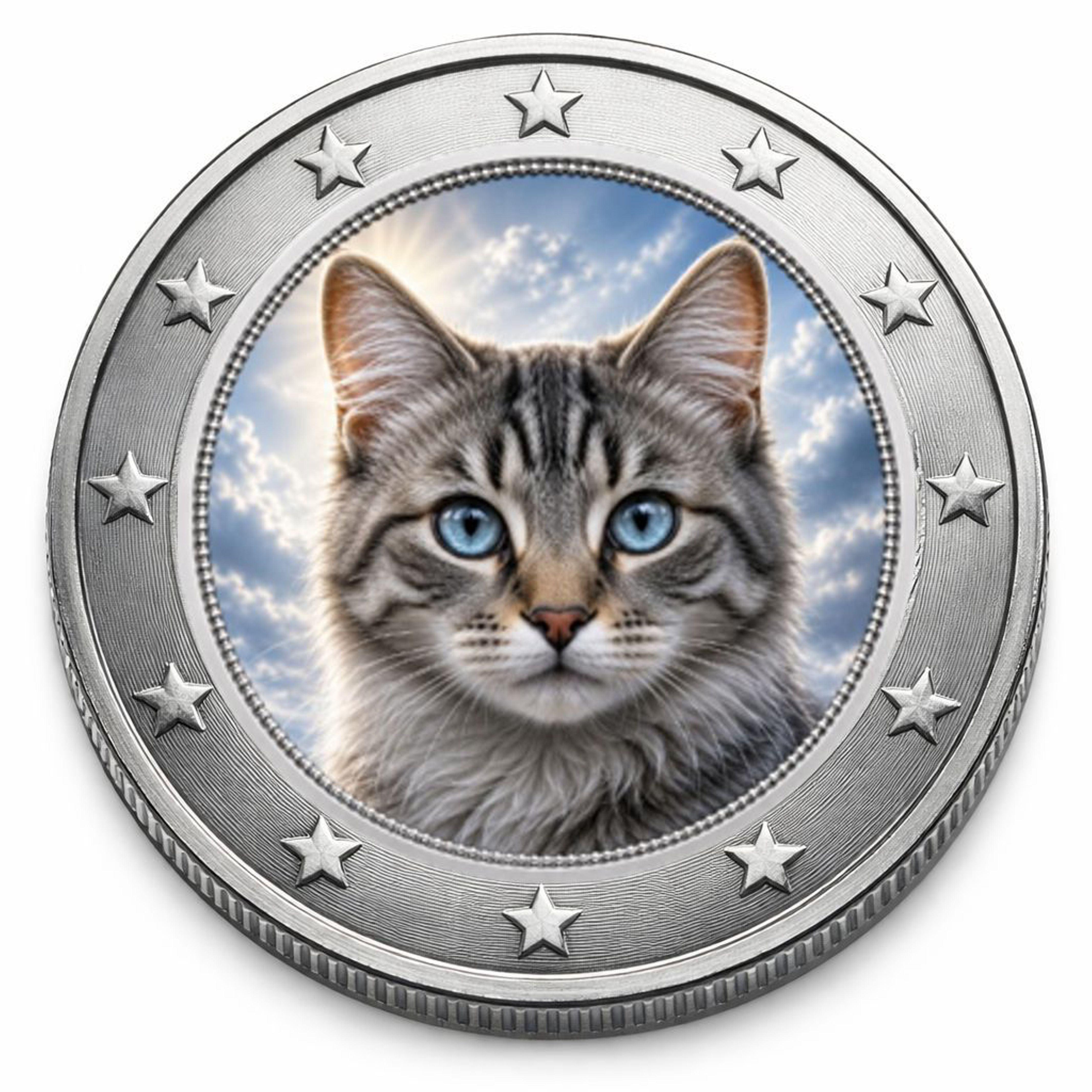 2 Euro Münze coloriert "Haustiere 2026, Katze" 2026