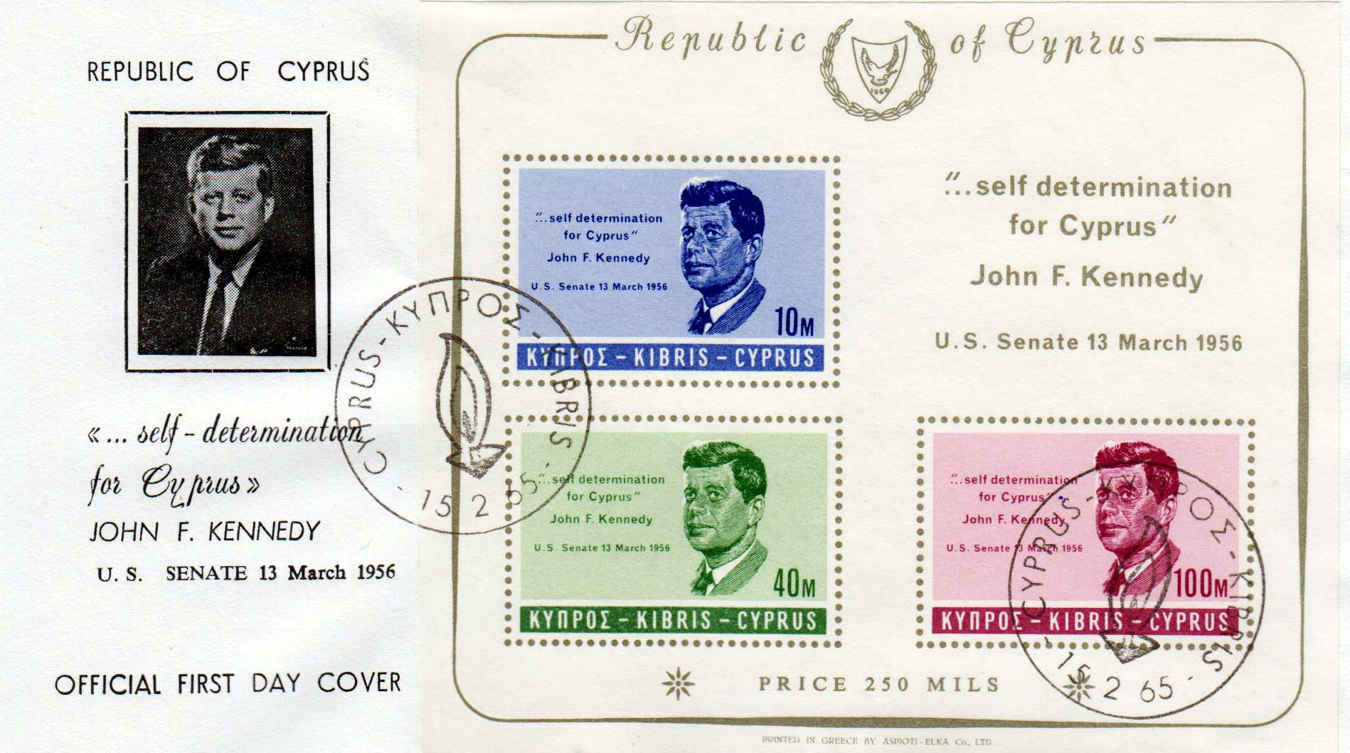 Block: 1. Todestag von John F. Kennedy 1965