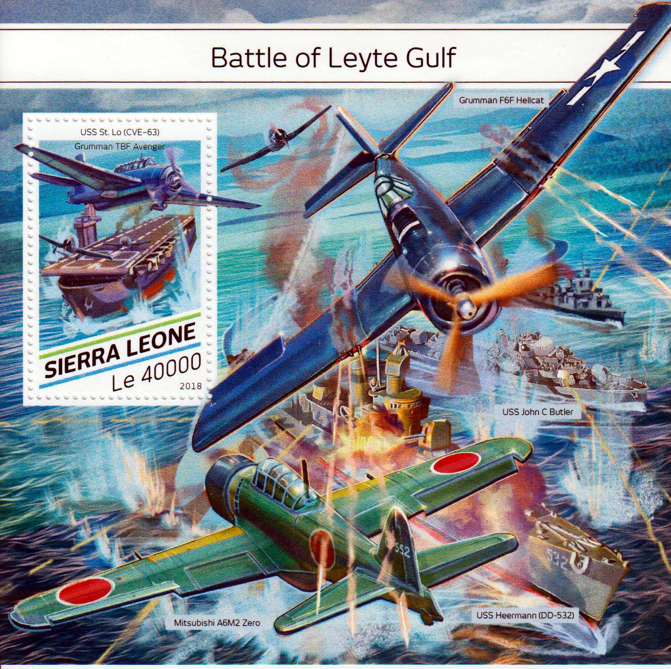 Block: Schlacht am Golf von Leyte,  Flugzeug, Flugzeuträger