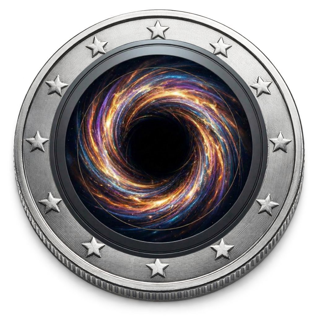 2 Euro Münze coloriert "Space - Cosmic Void" 2026