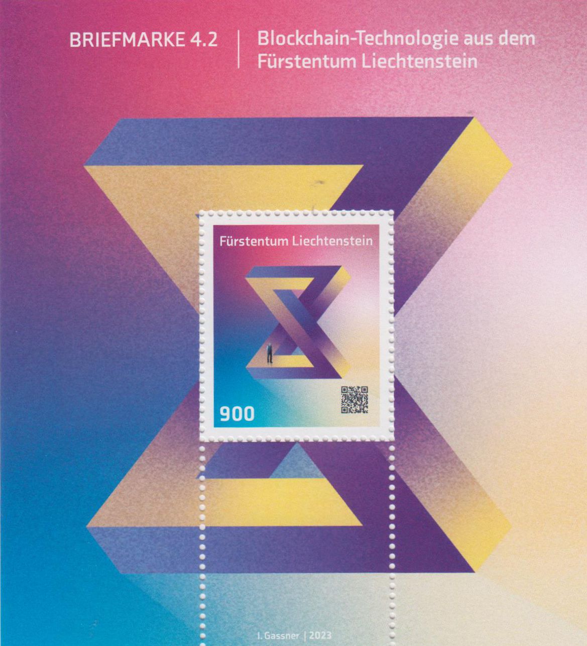 Block: Briefmarke 4.2 Blockchain Technologie 2023, Das Schloss