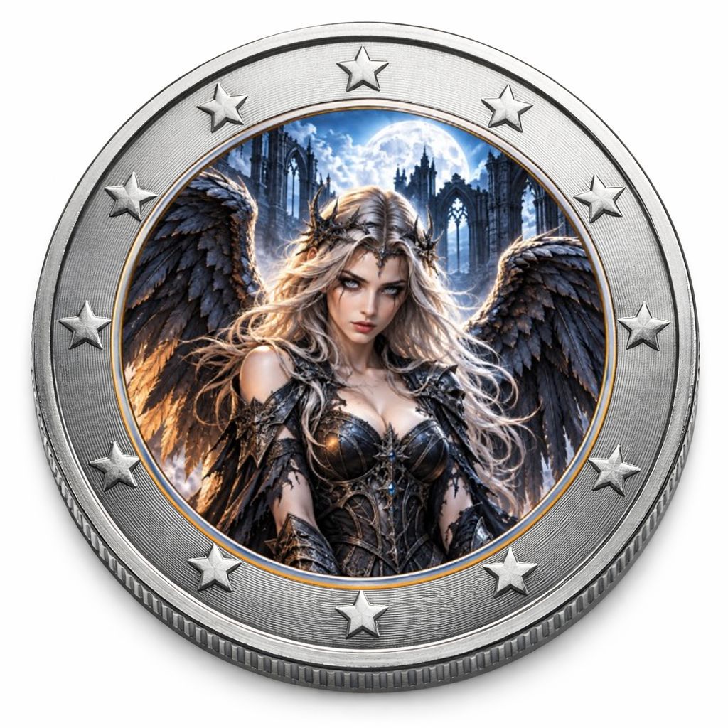 2 Euro Münze coloriert "Dark Legends II -  Fallen Angel" 2026