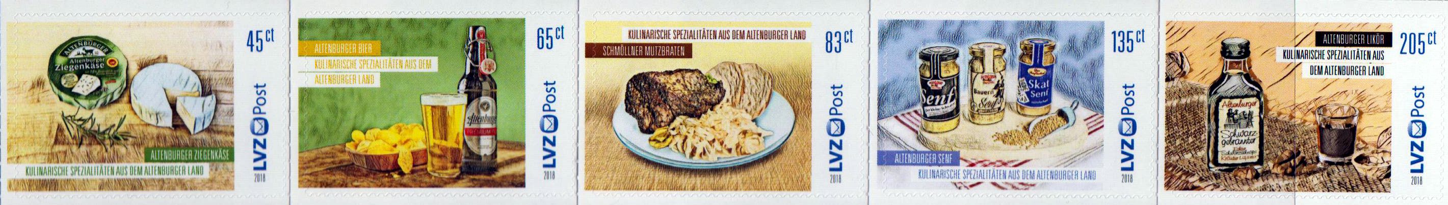 Kulinarische Spezialitäten 2018, gestempelt