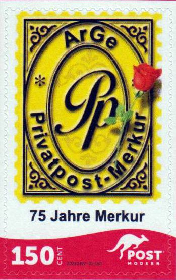 75 Jahre ArGe Privatpost-Merkur 2022, gestempelt