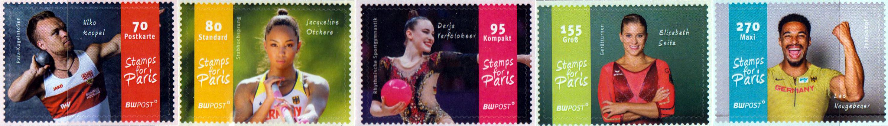 Stamps for Paris 2024, Sportler, gestempelt