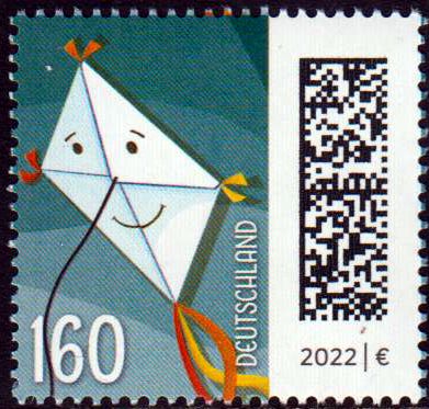 Briefdrachen 2022, mit rückseitiger Nr.