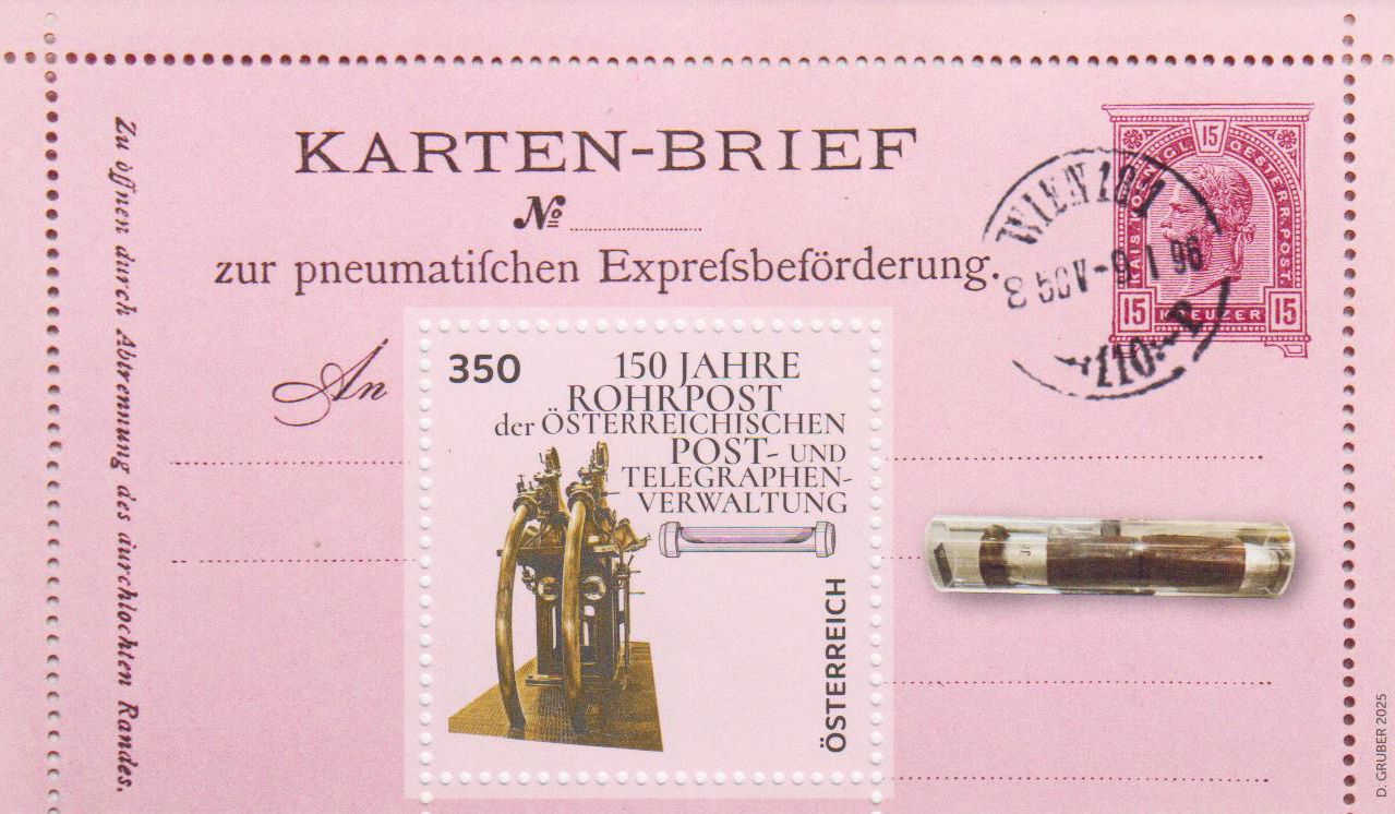 Block: 150 Jahre Rohrpost 2025