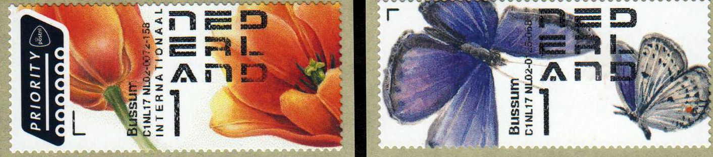 Flora und Fauna 2017, Schmetterling, Blume mit Zudruck "Bussum" (NL170200)