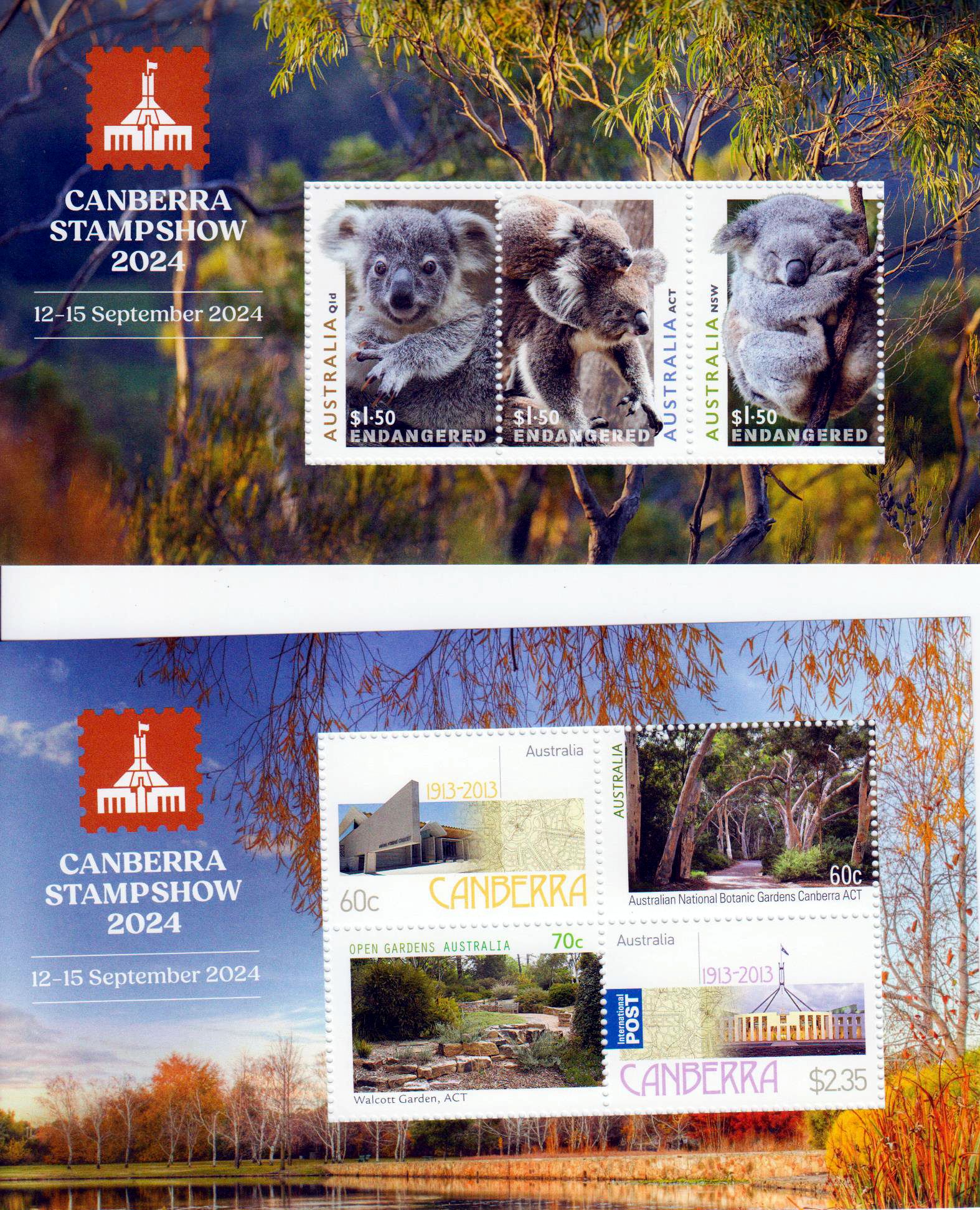 Block: Philatelieausstellung Canbarra 2024, Koala