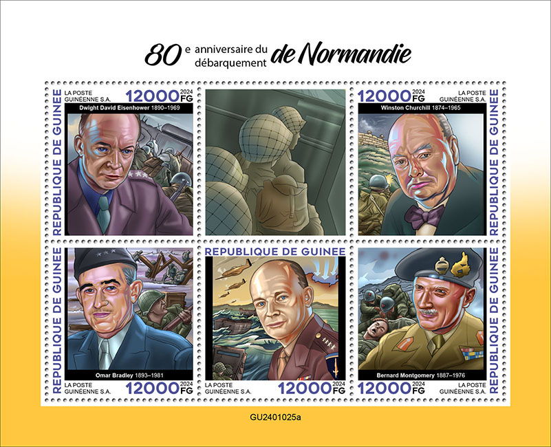 80 Jahre Landung in der Normandie 2024, Eisenhower, Churchill, Bradley, Montgomery