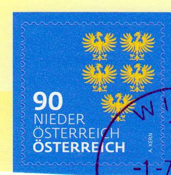 Dauer: Wappen Niederösterreich 0,90, sk, a. MH, gestempelt